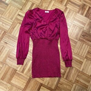 Elegant Purple Red Dress